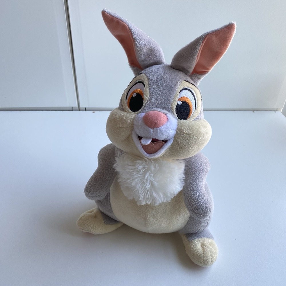 Disney Thumper Bunny Rabbit Movie Bambi Plush Gray Easter Stuffed Animal 12"